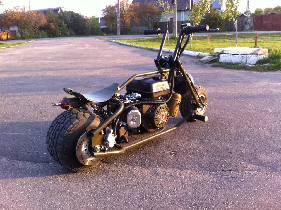 Мотоцикл своими руками в домашних Я совсем забыл о дудликах :) - Tarabike-Drift trike-in army style, 0,5 л, 2013 г