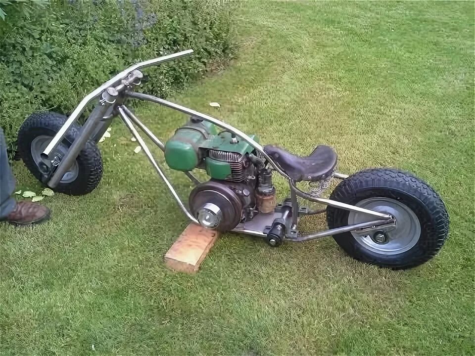 Мотоцикл своими руками в домашних homemade mini bike chopper bobber pt. 1 (GoPro) - YouTube