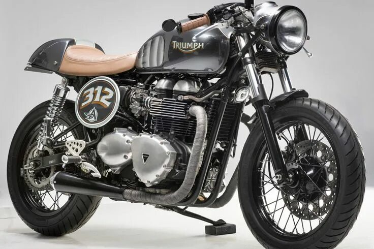 Мотоцикл триумф фото 2007 TRIUMPH THRUXTON - THRUXTON 312 - Analog Motorcycles Cafe racer motorcycle,