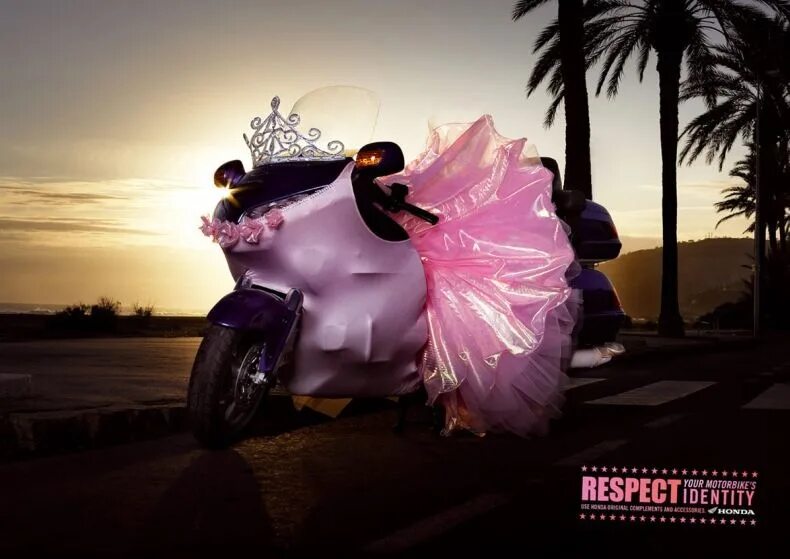 Мотоцикл в цветах фото Креативная реклама Honda Moto - DRIVE2
