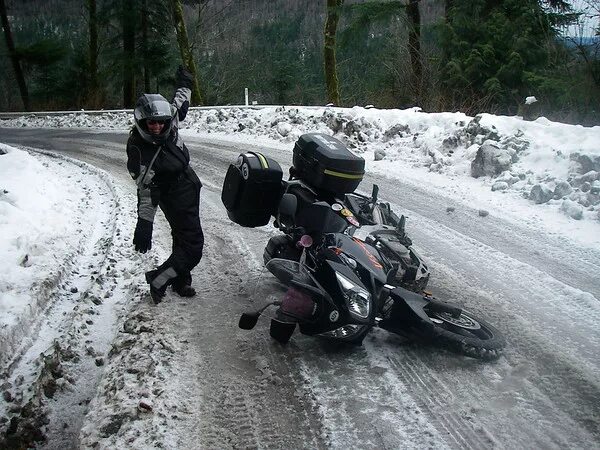 Мотоцикл зимой фото DL650 Round the World Capability? Adventure Rider