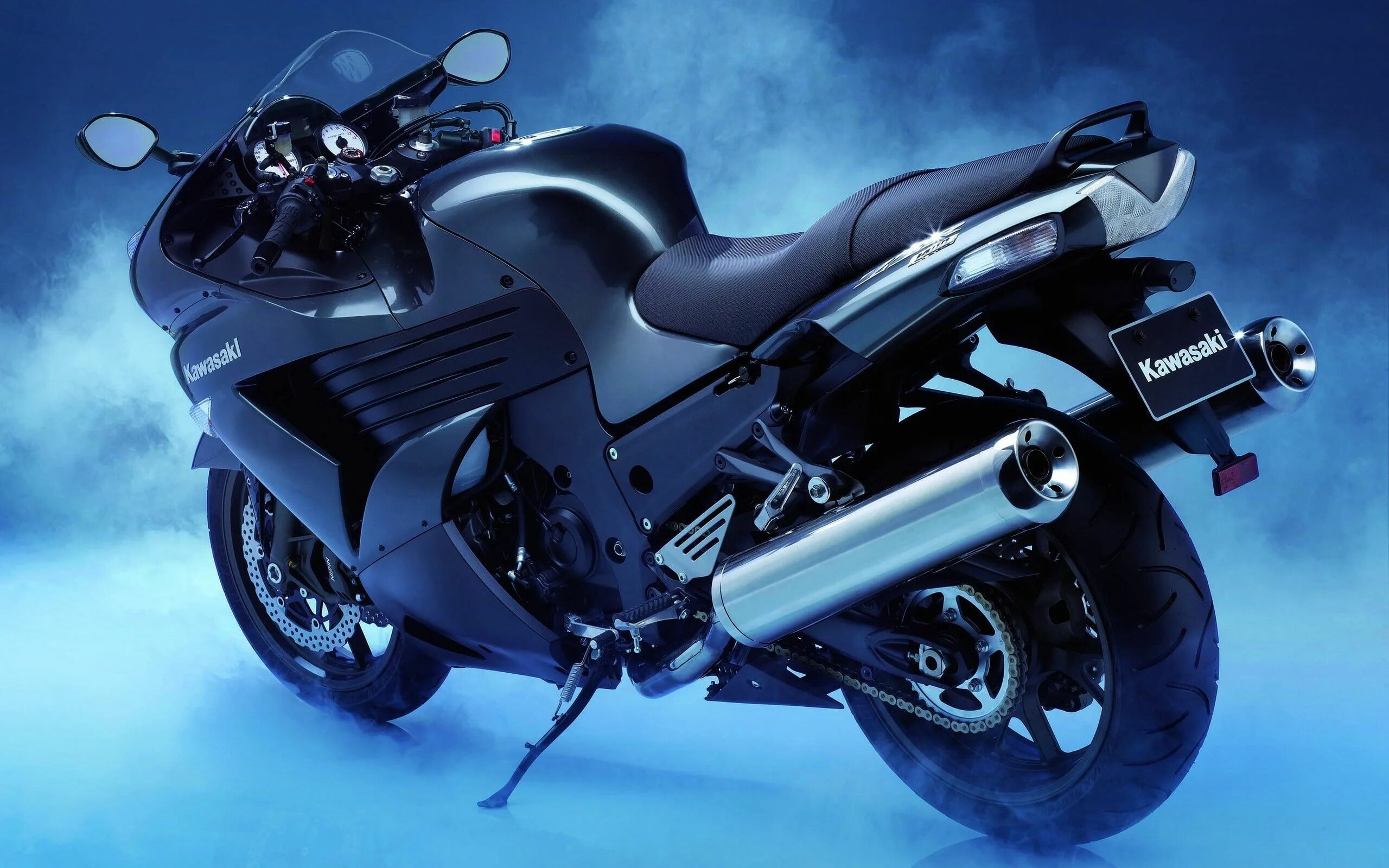 Мотоциклы фото бесплатно Kawasaki Ninja Black, black and white sports bike Kawasaki Ninja #2K #wallpaper 