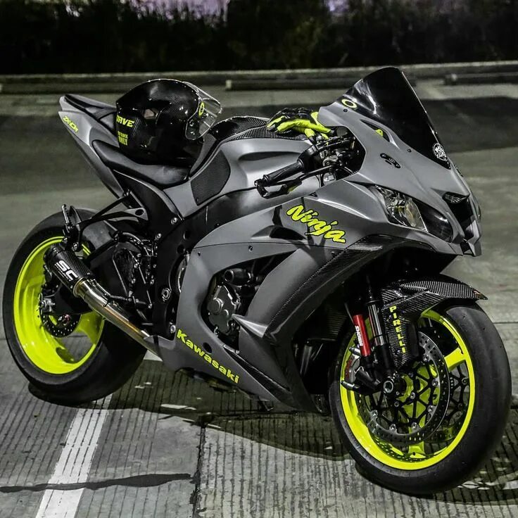 Мотоциклы фото картинки #Motorcycle Kawasaki Ninja ZX-10R, #KawasakiNinja Kawasaki Heavy Industries, #Ni