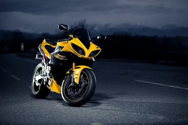 Мотоциклы фото на рабочий yellow and black sports bike, motorcycle, Yamaha, Yamaha R1, transportation HD w