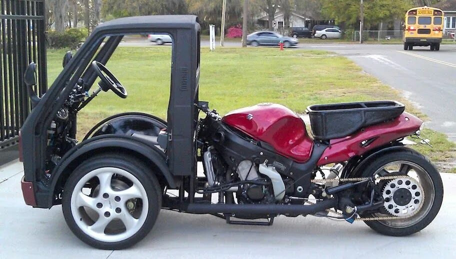 Мотоциклы с кабиной фото Picasa Web Albums - Ben Graves - Hayabusa Reve... Reverse trike, Trike, Trike mo