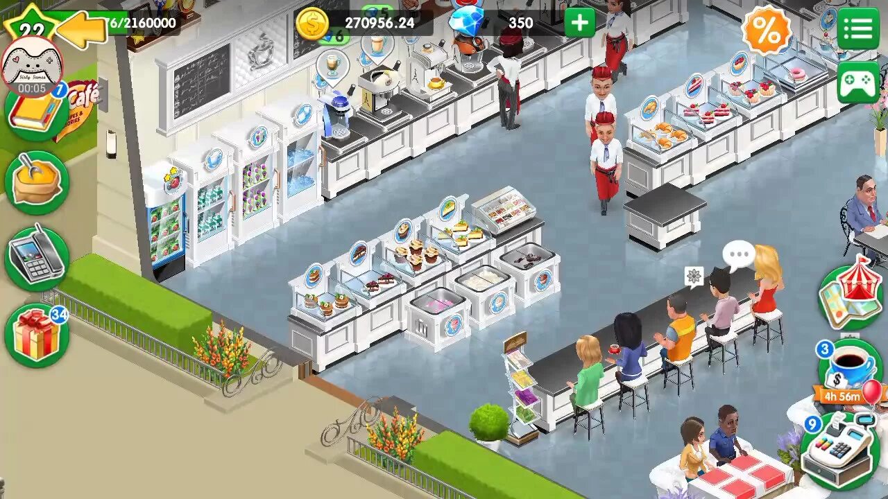 Моя кофейня стили интерьера My Cafe- FRENCH STYLE (MARBLE) 164.80% Tips!! - YouTube