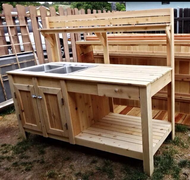 Мойка для беседки своими руками Pin by Michael Stedman on Home improvement ideas Garden sink, Potting bench plan