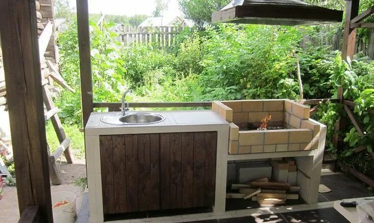 Мойка для беседки своими руками Мини-кухня для беседки с барбекю Outdoor furniture sets, Outdoor furniture, Outd
