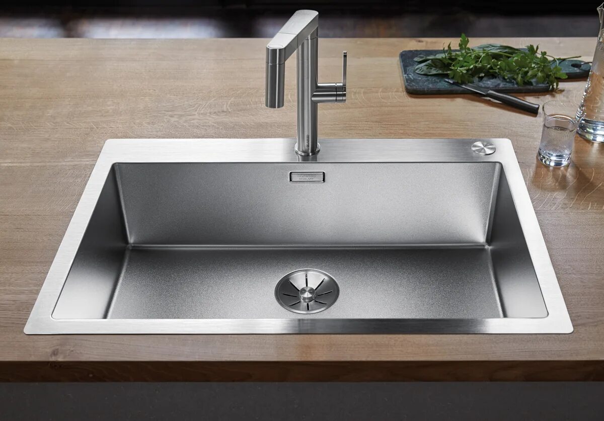 Мойка для кухни фото Мойка BLANCO CLARON 700-IF/A (Durinox) InFino - купить с доставкой по выгодным ц
