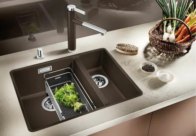 Мойка для кухни фото Мойка Blanco Subline 340/160-F жасмин в Санкт-Петербурге купите в официальном пр