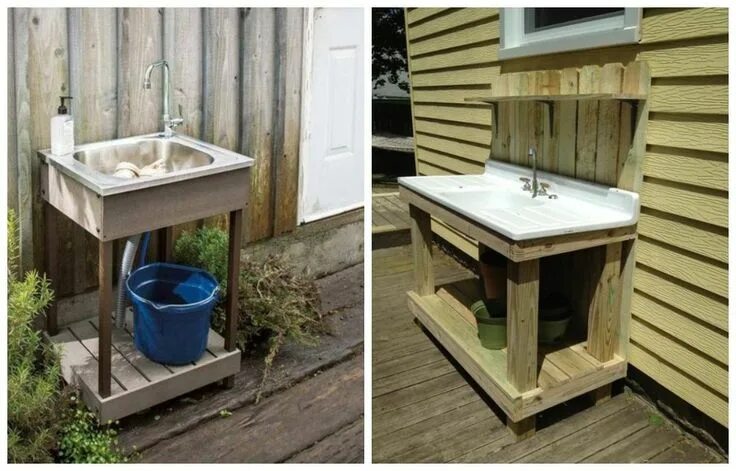 Мойка на даче своими руками Садовые умывальники своими руками: идеи, фото Outdoor furniture sets, Outdoor fu