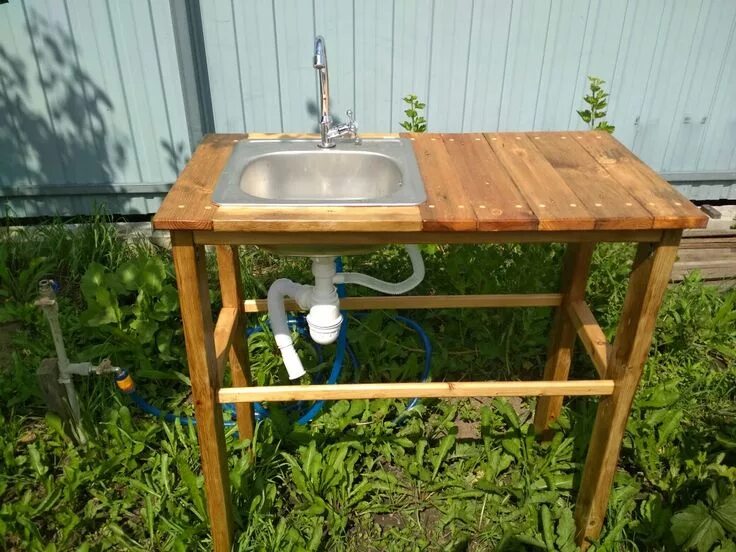 Мойка на даче своими руками Паллеты. Мойка уличный вариант. Outdoor decor, Outdoor furniture, Outdoor table