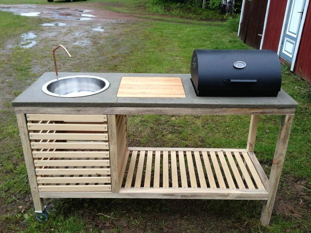 Мойка на улице на даче своими руками The Perfect Barbeque Diy bbq, Diy backyard, Diy outdoor kitchen