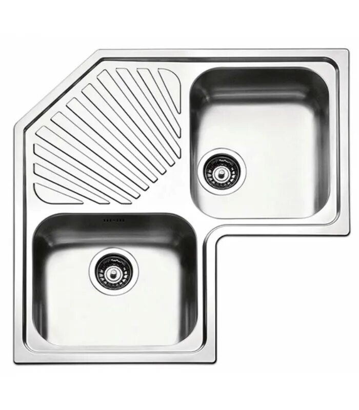 Мойка угловая двойная фото 9150 Angular Kitchen sink with 2 bowls stainless steel ROAN2IBC Apell