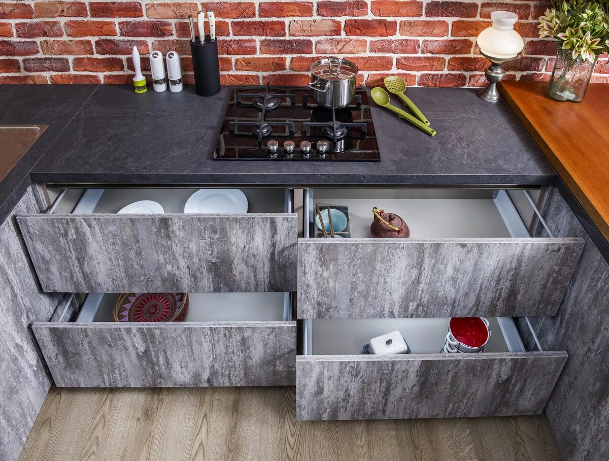 Мойка в кухню в стиле лофт Кухня Loft в индустриальном стиле с барной стойкой КухниСпаркс ⭐