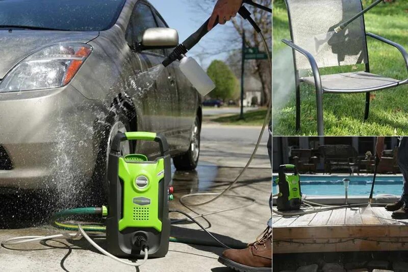 Мойка высокого давления фото Мойка высокого давления GREENWORKS GPWG1 100 bar 5100007_greenworks - купить по 