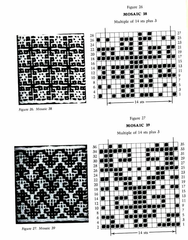 Мозаичное вязание крючком схемы Pin auf Knitting