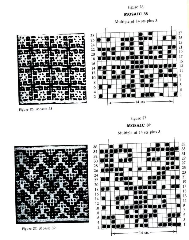 Мозаичное вязание схемы узоров крючком Pin auf Knitting