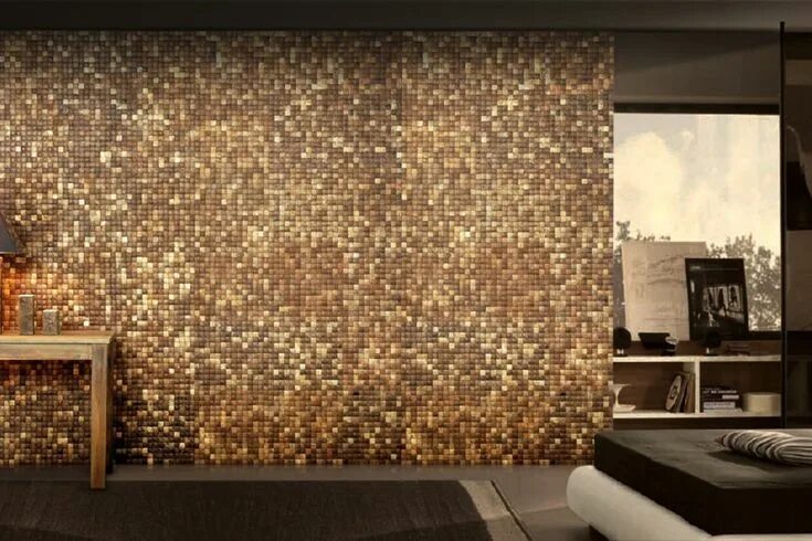 Мозаика на стене в интерьере kókuszmozaik http://www.mediterranepitohaz.hu/kokuszmozaik-falburkolat Stone wal