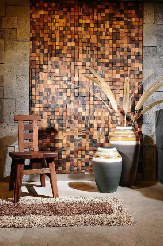 Мозаика на стене в интерьере Exploring the Marvels of Wooden Mosaics Wooden wall design, Wood wall decor, Woo