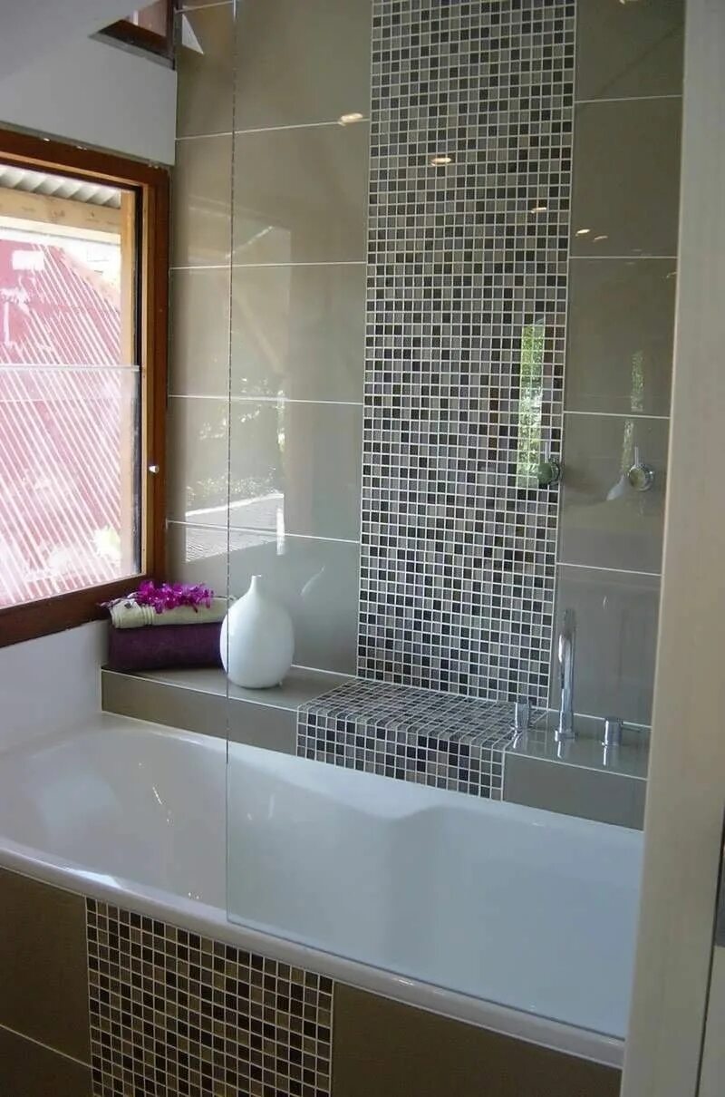 Мозаика плитка в ванну фото Beautiful Bathroom Mosaic Tile Ideas Photos IJ05a4 Bathroom design inspiration, 