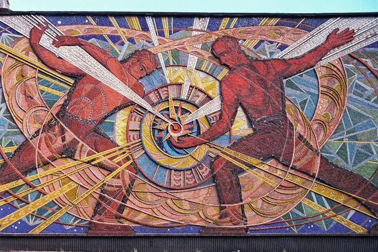 Мозаика ссср фото Los mosaicos soviéticos que profetizaron un futuro mejor Mosaicos, Ideas de mosa