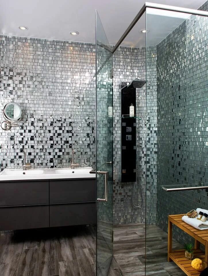 Мозаика в интерьере ванной Carrelages Pirard Carrelage intérieur à Liège et Grâce-Hollogne Bathroom gallery