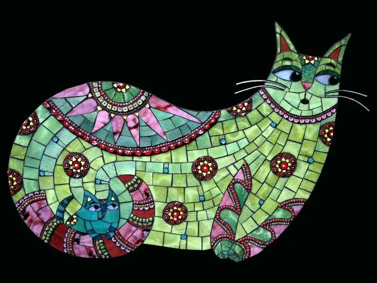 Мозаика животных картинки Nowhere to Be (But Here) Glass mosaic art, Mosaic art, Stained glass mosaic art