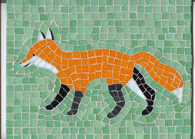 Мозаика животных картинки Fox Mosaic Mosaic art, Mosaic animals, Mosaic pictures