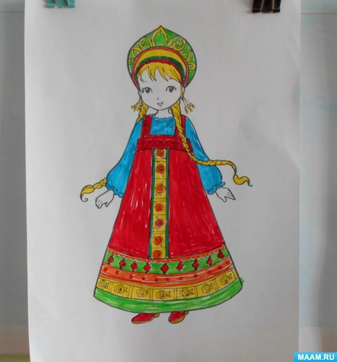Народный костюм фото для изо Выставка детских работ по рисованию "Русский народный костюм" в подготовительной