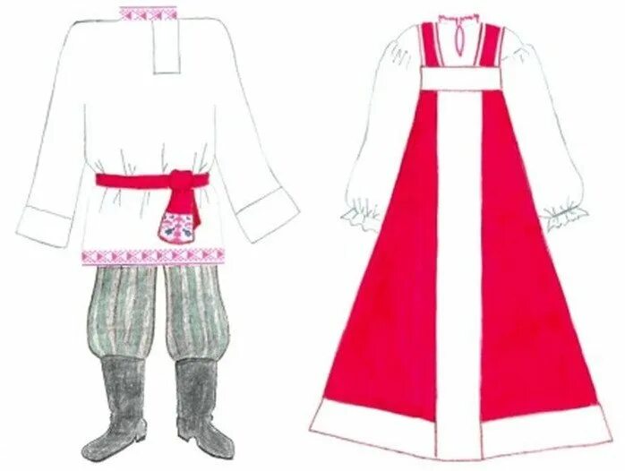 Народный костюм фото для изо Русский народный костюм рисунок - журнал 13malyshok.ru
