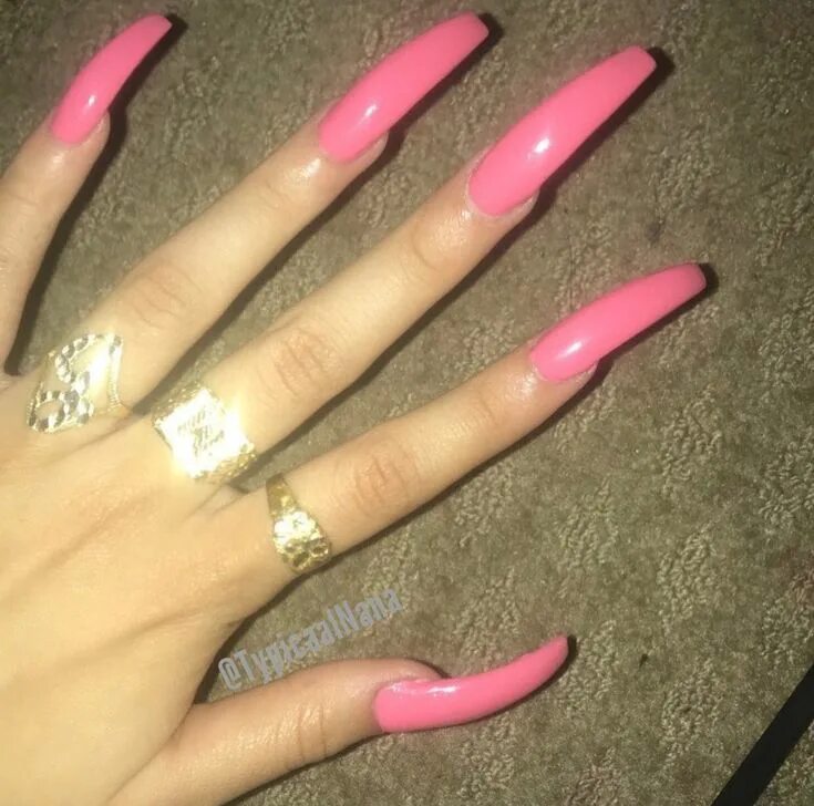 Нарощенные длинные ногти фото Pin by J on Nails Best acrylic nails, Curved nails, Square acrylic nails