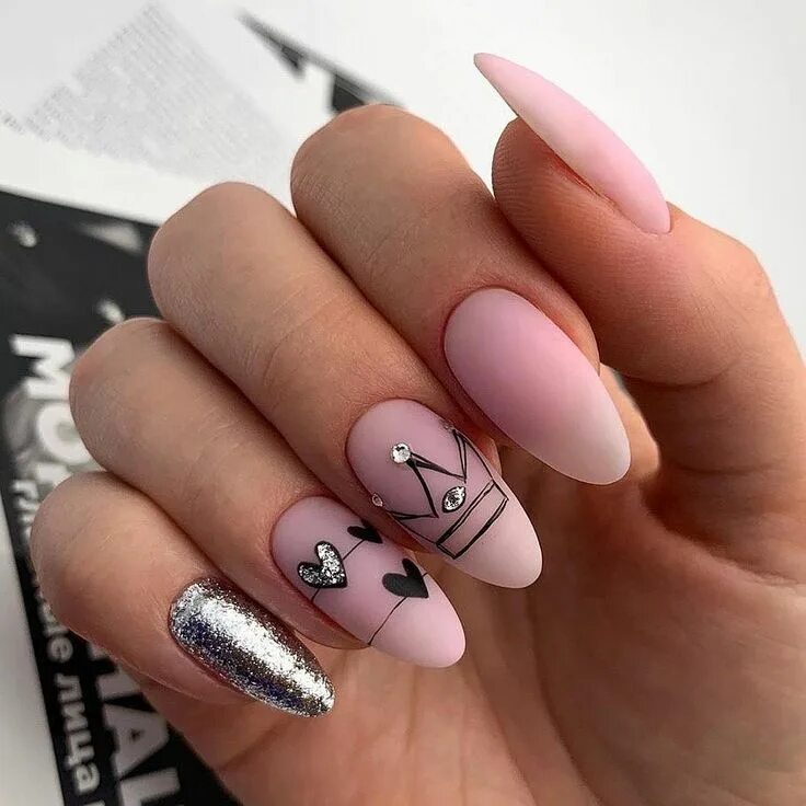Нарощенные ногти дизайн молодежный 2024 tvoy_nogti ... in 2020 Heart nails, Heart nail art, Pretty nail art designs