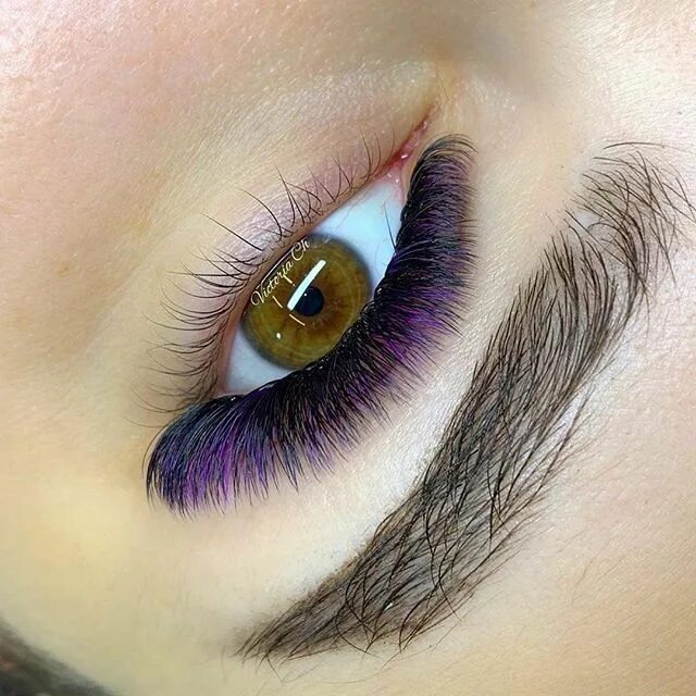 Нарощенные ресницы фиолетовые фото #Repost @victoria_chabak Как вам такое сочетание?? 6-12mm изгиб С толщина 007обь