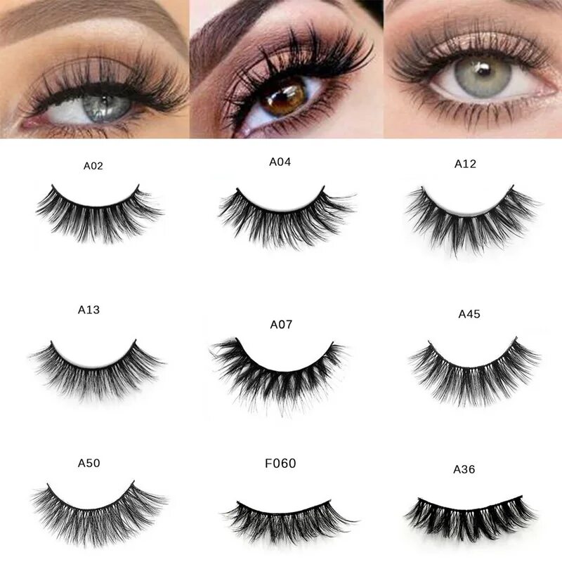 Нарощенные ресницы какие бывают виды фото 3d Strip Silk Eyelashes Handmade False Eyelashes Handmade Long Thick Natural Fak