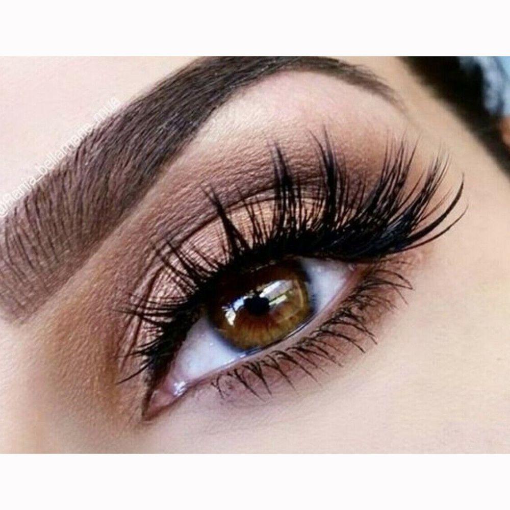 Нарощенные ресницы лучики фото Full Strips Handmade Beauty Makeup 3D Faux Mink Hair False Eyelashes Natural Lon