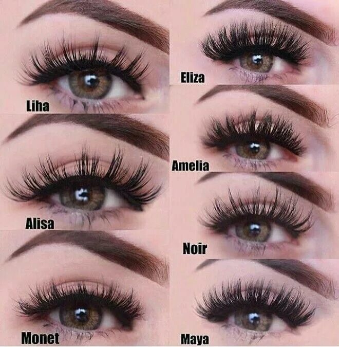 Нарощенные ресницы разные эффекты фото Mink Eyelashes #delarganoche Makeup eyelashes, Beautiful eyelashes, Eyelashes