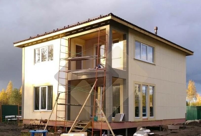 Наружная отделка дома из сип панелей варианты Чем обшивают дома из сип панелей фото - DelaDom.ru