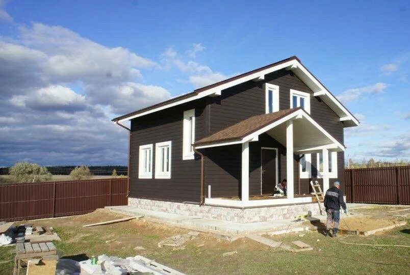Наружная отделка сип дома варианты Внешняя отделка дома из сип панелей фото - DelaDom.ru