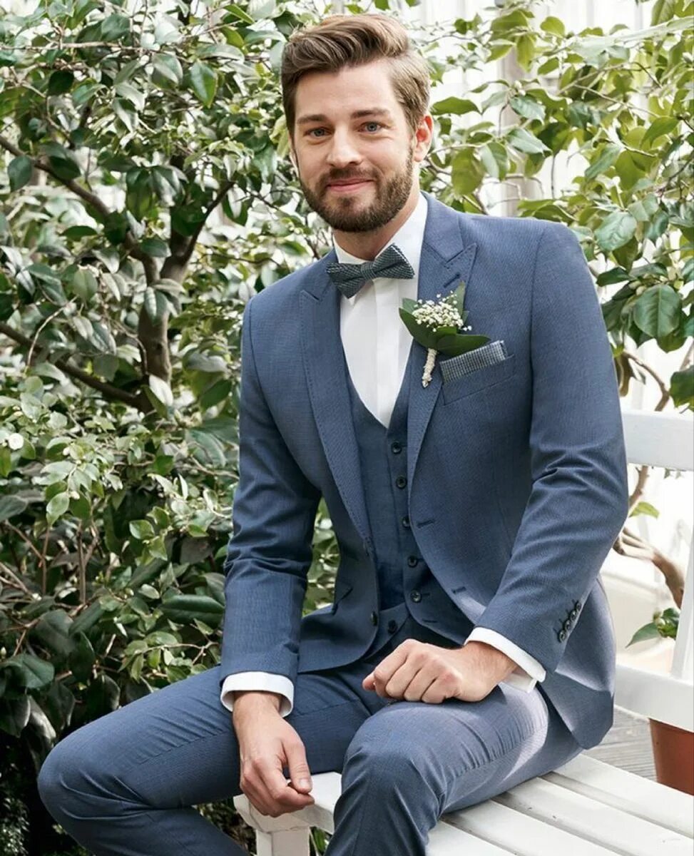 Наряд жениха на свадьбу 2024 фото Dusky blue groom suit Jas pengantin, Jas pernikahan pria, Setelan jas pria