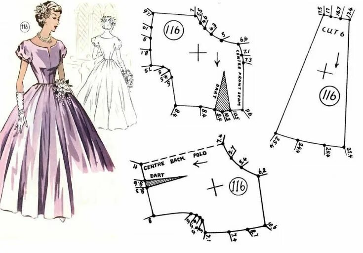 Нарядное платье без выкройки Pin on Couture vintage patrons gratuits Vogue sewing patterns, Clothes sewing pa