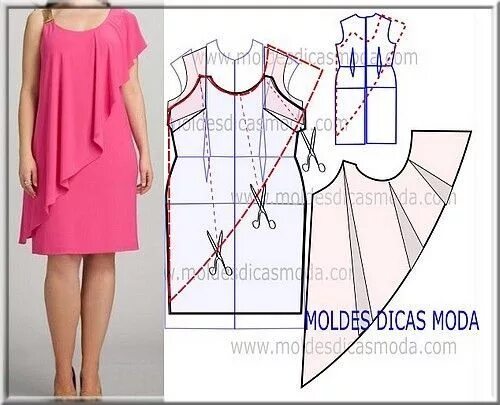 Нарядное платье без выкройки Coupe à plat pour une robe - InvictusCrea Dress sewing patterns, Fashion sewing 
