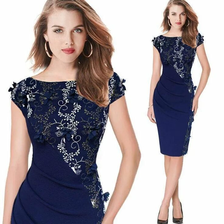 Нарядное платье для торжества фото Material: Cotton,Polyester Style: Casual Silhouette: Sheath Pattern Type: Solid 