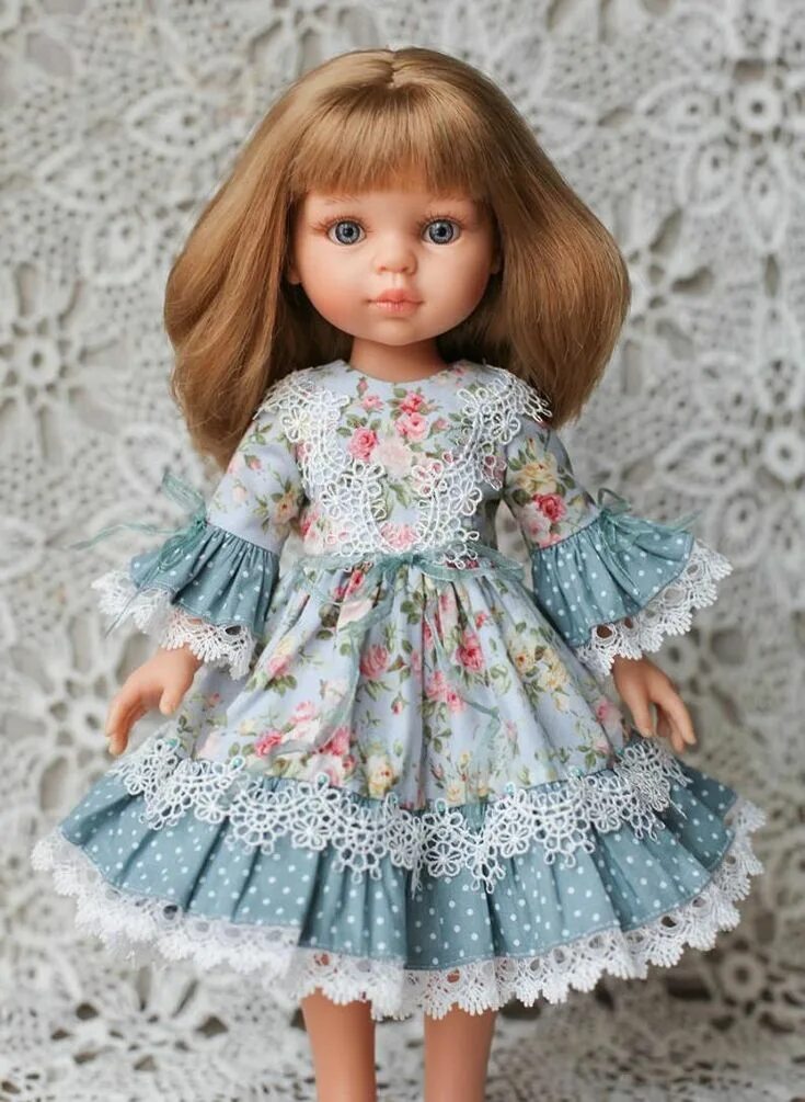 Нарядные платья для кукол своими руками фото Pretty dress for Paola Reina,Sewing Pattern for doll 13",PDF Кукольная одежда, Д