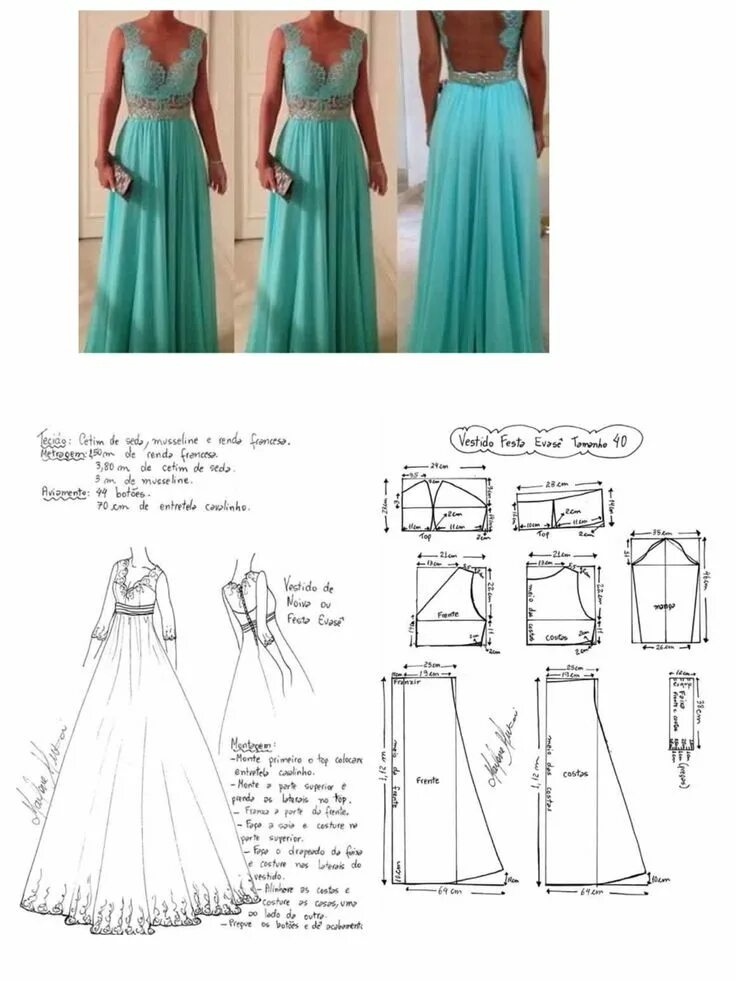 Нарядные платья своими руками выкройки Pin by Maria Alejandra Rios Reyes on PATRONES PARA PROYECTOS Dress sewing patter