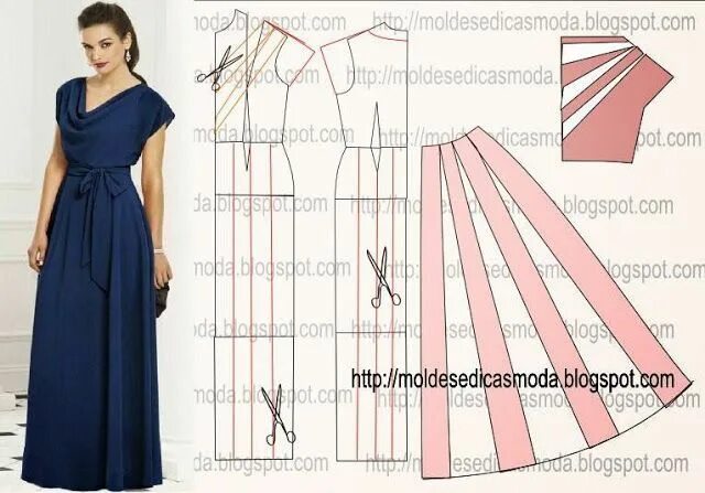 Нарядные платья своими руками выкройки Вещи: выкройки Como hacer vestidos largos, Moldes de vestidos, Patrones de vesti