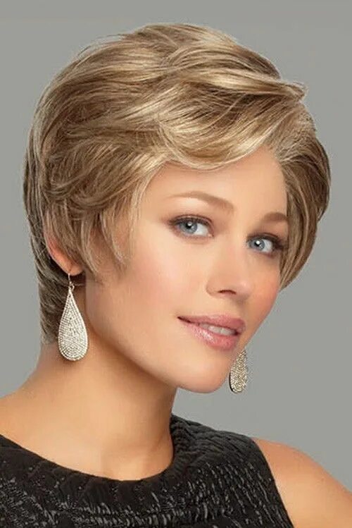 Нарядный прическа на короткий волос Upscale Wig by Eva Gabor Lace Front, Mono Part Junior bridesmaid hair, Boho brid