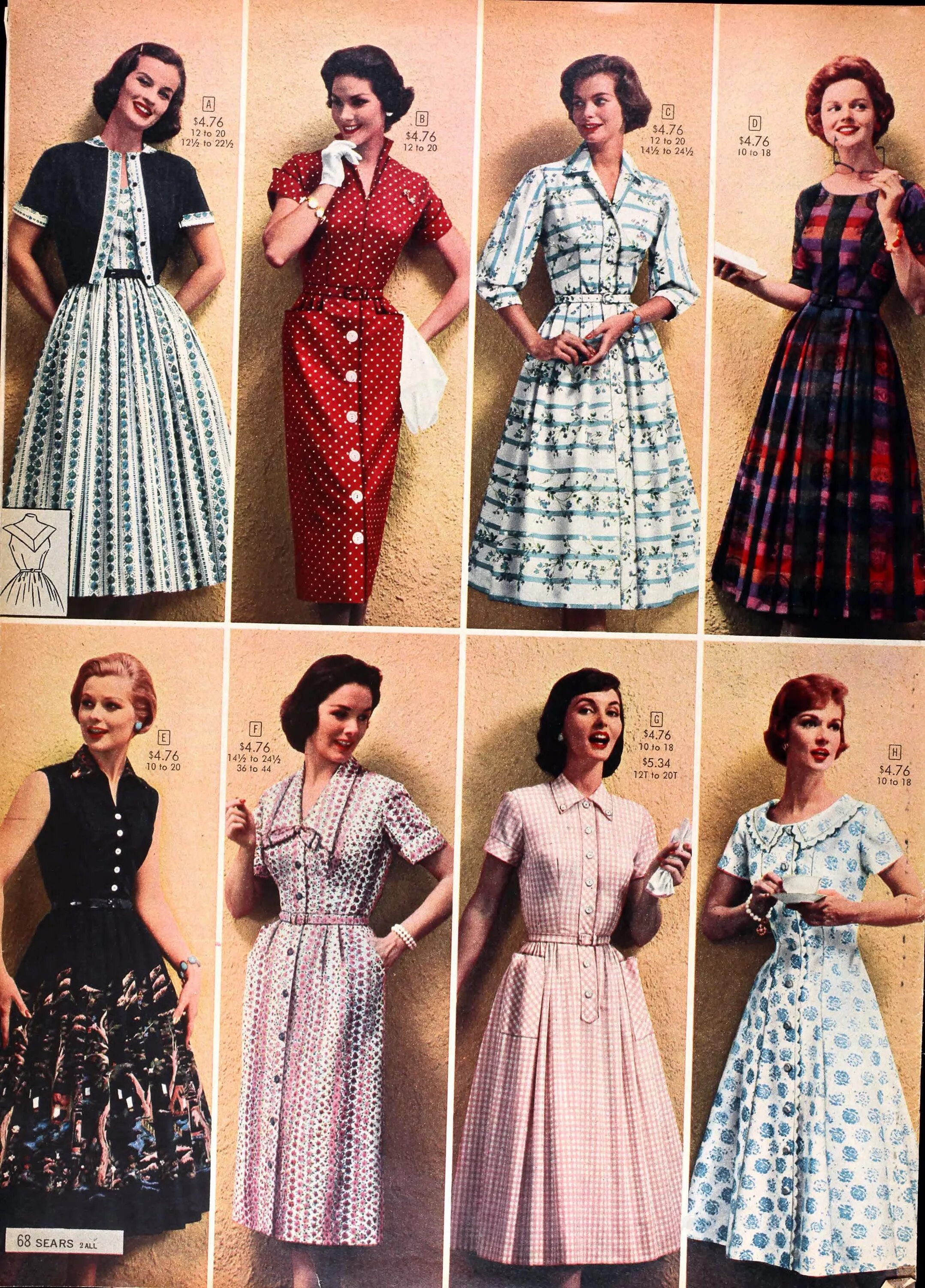 Наряды 50 годов фото Sears Catalog Highlights: Spring/Summer 1958 grayflannelsuit.net Vintage dresses