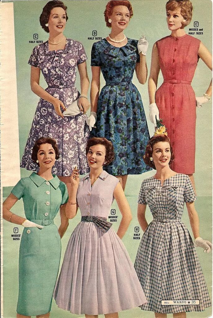 Наряды 50 годов фото Flickr Vestidos anos 40, Moda anos 60, Moda anos 50