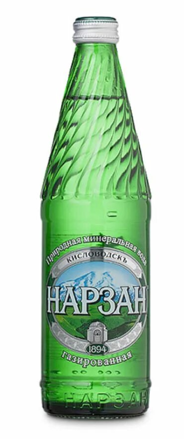 Нарзан минеральная вода фото Вода НАРЗАН газированная, 0,33л, стекло